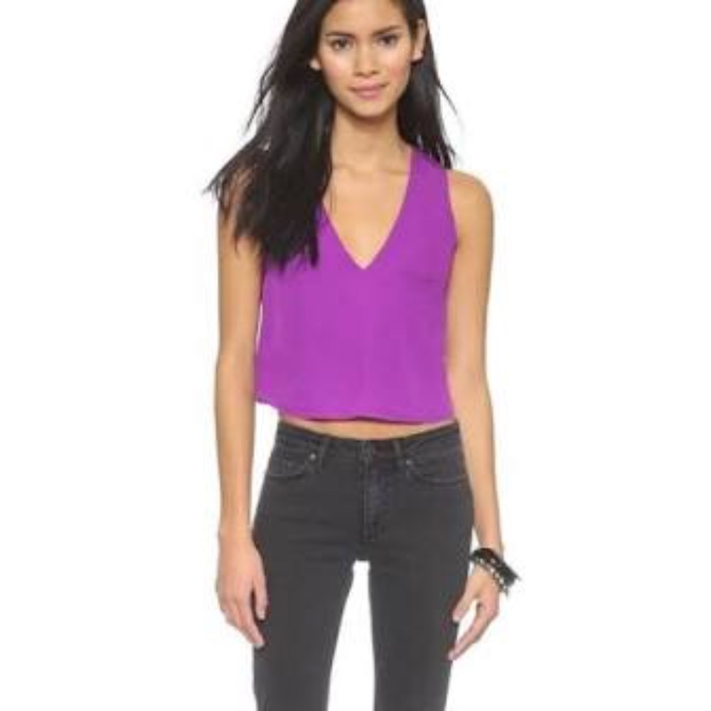 NWT Misha Nonoo purple crop top